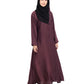 Beautiful Self Design Purple Art Silk Abaya With Hijab_0813