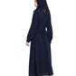 Beautiful Self Design Blue Crepe Abaya Without Hijab_0815