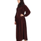 Beautiful Self Design Maroon Crepe Abaya Without Hijab_0834
