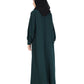 Beautiful Self Design Green Crepe Abaya Without Hijab_0841
