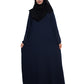 Modest City Self Design Plain Blue Cuff Nagg Abaya or Burqa for Women & Girls -Series Laiba