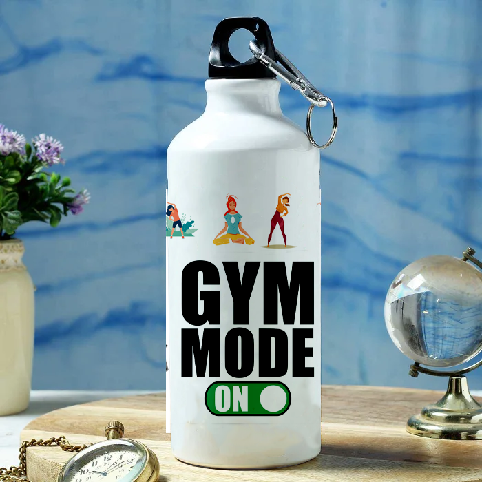 Modest City Beautiful Gym Design Sports Water Bottle 600ml Sipper (Gym Mode On)