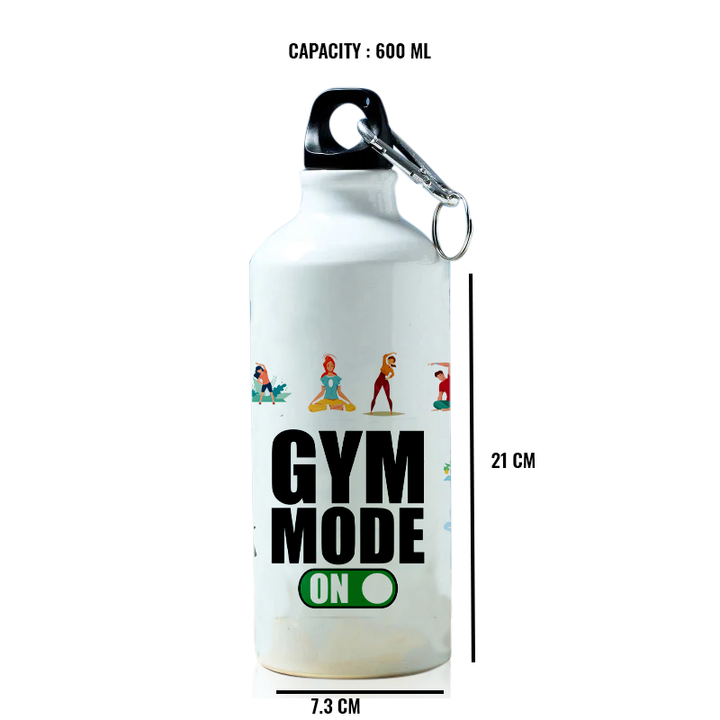 Modest City Beautiful Gym Design Sports Water Bottle 600ml Sipper (Gym Mode On)