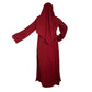 Beautiful Self Design Maroon Nag Work Abaya With Hijab_0944