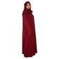 Beautiful Self Design Maroon Nag Work Abaya With Hijab_0944