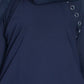 Beautiful Self Design Blue Frill Side Button Crepe Abaya With Hijab_0987