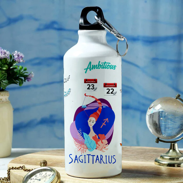 Modest City Beautiful Exclusive Sagittarius Zodiac Sign Printed Aluminum Sports Water Bottle (600ml) Sipper