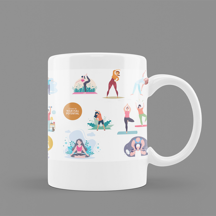 Modest City Beautiful Gym Design Printed White Ceramic Coffee Mug (EXCUSES DON'T BURN CALORIES)