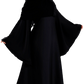 Products Beautiful Self Design Black Nida Art Silk Abaya With Hijab