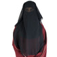 Beautiful Self Design Black 4 Layer Georgette Nose Piece (Niqab_005)