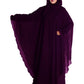 Products Beautiful Self Design Purple Farasha Art Silk Abaya With Hijab