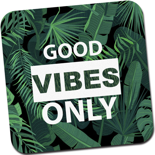 Modest City Beautiful 'Good Vibes Only' Printed Rubber Base Anti-Slippery Motivational Design Mousepad for Computer, PC, Laptop_010
