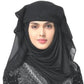 Beautiful Self Design  black 3Layer Georgette Nose Piece (Niqab_009)